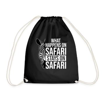 What happens on Safari stays on Safari Africa - Drawstring Bag - black - Front