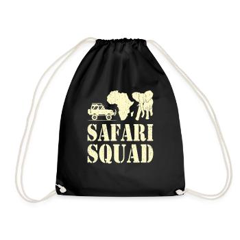 Safari Squad - African Safari Adventures - Turnbeutel - Schwarz - Vorne