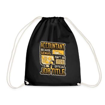 Accountant genius is not an official - Drawstring Bag - black - Front