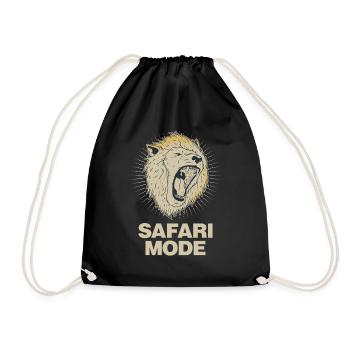 Safari-Modus - African Safari Adventures - Turnbeutel - Schwarz - Vorne