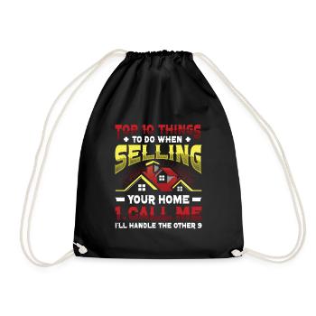 What to do if you sell your home - Drawstring Bag - black - Front