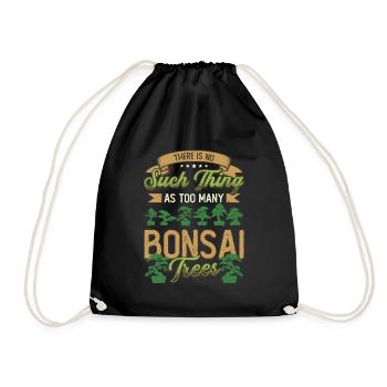There are not too many bonsai trees. - Drawstring Bag - black - Front