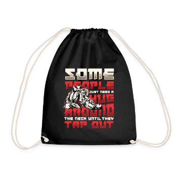 Hug around the neck, Jiu Jitsu - Drawstring Bag - black - Front