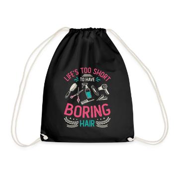 La vie est trop courte pour un ennuyeux - Sac de sport léger - noir - Devant