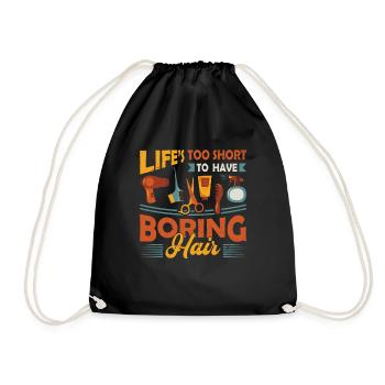 La vie est trop courte pour un ennuyeux - Sac de sport léger - noir - Devant