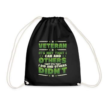 Veteran AppreciationPride in Veteran, Recognition, - Drawstring Bag - black - Front