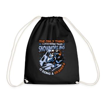 Motoneige Grand-père Motoneige - Sac de sport léger - noir - Devant