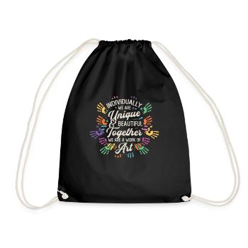 Ensemble, nous sommes une œuvre d’art, enseignante préscolaire - Sac de sport léger - noir - Devant