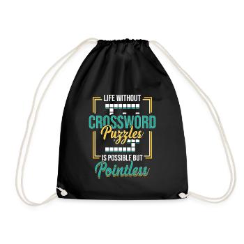Amateurs de mots croisés, Mots croisés - Sac de sport léger - noir - Devant