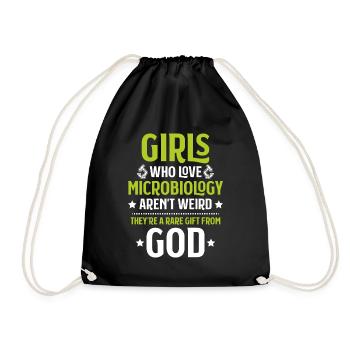 Microbiology Microbiologist Biology Biologist - Drawstring Bag - black - Front