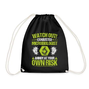 Microbiology Microbiologist Biology Biologist - Drawstring Bag - black - Front