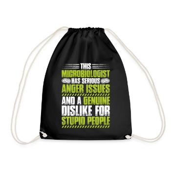 Microbiology Microbiologist Biology Biologist - Drawstring Bag - black - Front