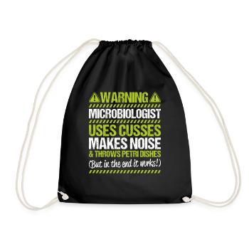 Microbiology Microbiologist Biology Biologist - Drawstring Bag - black - Front
