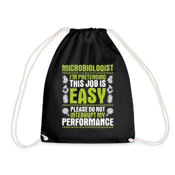 Microbiology Microbiologist Biology Biologist - Drawstring Bag - black - Front