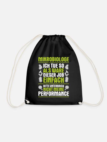 Mikrobiologie Mikrobiologe Biologie Biologe - Turnbeutel - Schwarz