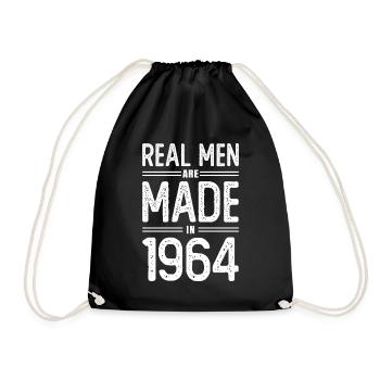 Anniversaire De vrais hommes sont nés en 1964 - Sac de sport léger - noir - Devant