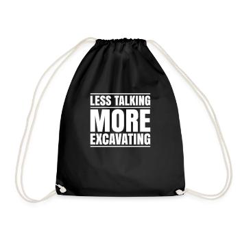 Excavator Driver Excavator Operator Heavy Equipment Operator - Drawstring Bag - black - Front