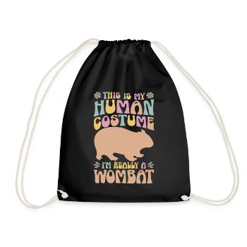 Drôle de dicton wombat australien - Sac de sport léger - noir - Devant