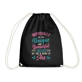 Ensemble, nous sommes une œuvre d’art, enseignante préscolaire - Sac de sport léger - noir - Devant