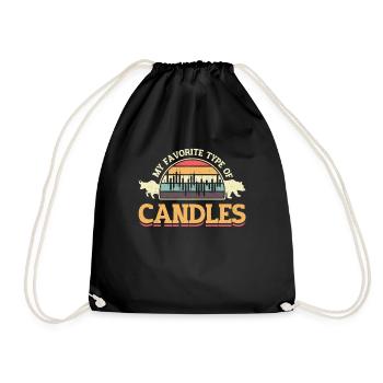 My preferred candlestick type, stock exchange trading - Drawstring Bag - black - Front