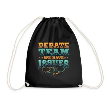 Équipe de débat, nous avons des problèmes - Sac de sport léger - noir - Devant