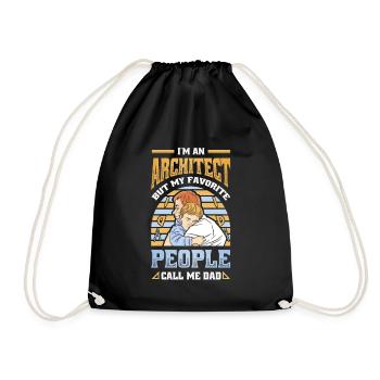 I am an architect - Drawstring Bag - black - Front