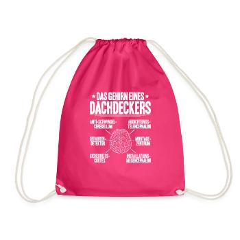 Dachdecker Dachdeckerei Dachdecken Roofer Roofing - Turnbeutel - Fuchsia - Vorne