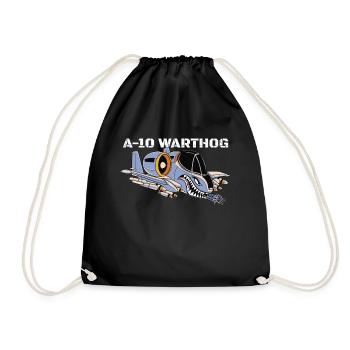 A-10 Warthog Milit�rflugzeug A10 Thunderbird A10 - Turnbeutel - Schwarz - Vorne