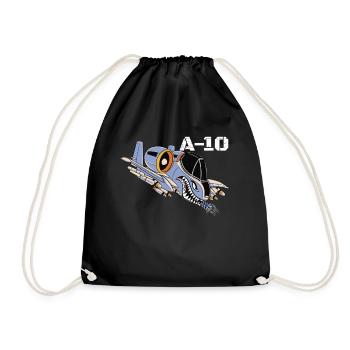 A-10 Warthog Milit�rflugzeug A10 Thunderbird A10 - Turnbeutel - Schwarz - Vorne