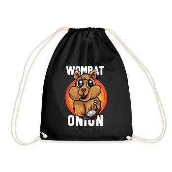 Wombat Oignon - Wombat-Zwiebel - Sac de sport léger - noir - Devant