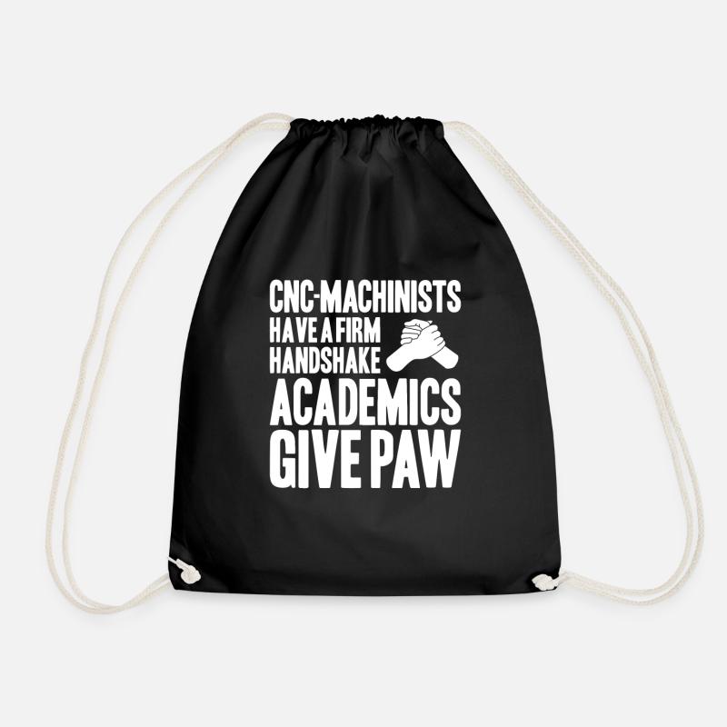 Cutting machine operator Turner Milling cutter CNC machinist - Drawstring Bag - black