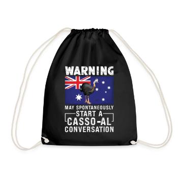 Casoars Retro Cassowary Bird Vintage - Sac de sport léger - noir - Devant