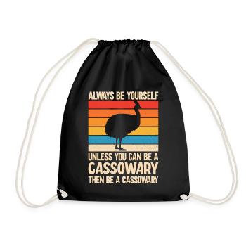 Casoars Retro Cassowary Bird Vintage - Sac de sport léger - noir - Devant