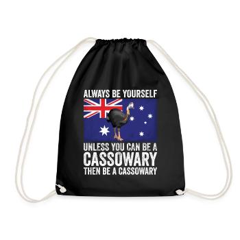 Casoars Retro Cassowary Bird Vintage - Sac de sport léger - noir - Devant