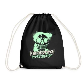 Geisterjagd Paranormal Investigator - Turnbeutel - Schwarz - Vorne