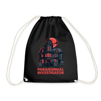 Geisterjagd Paranormal Investigator - Turnbeutel - Schwarz - Vorne