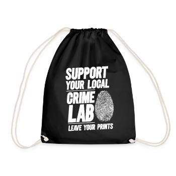 Forensic Technician Crime Scene Investigator Forensic Sentence - Drawstring Bag - black - Front