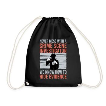Forensic Technician Crime Scene Investigator Forensic Sentence - Drawstring Bag - black - Front