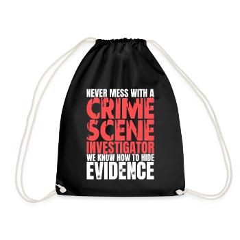 Forensic Technician Crime Scene Investigator Forensic Sentence - Drawstring Bag - black - Front