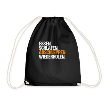 Abschlepper Abschleppdienst Tow Truck Driver - Turnbeutel - Schwarz - Vorne