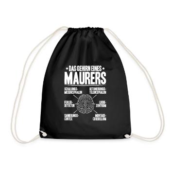 Maurer Maurermeister Mauerwerk Bricklayer Mason - Turnbeutel - Schwarz - Vorne