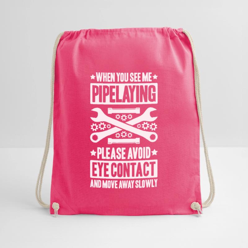 Pipeline Constructor Pipeline Construction Pipelayer Drawstring Bag
