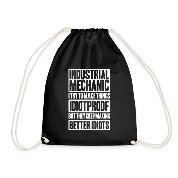 Industriemechaniker Industrial Mechanic - Turnbeutel - Schwarz - Vorne
