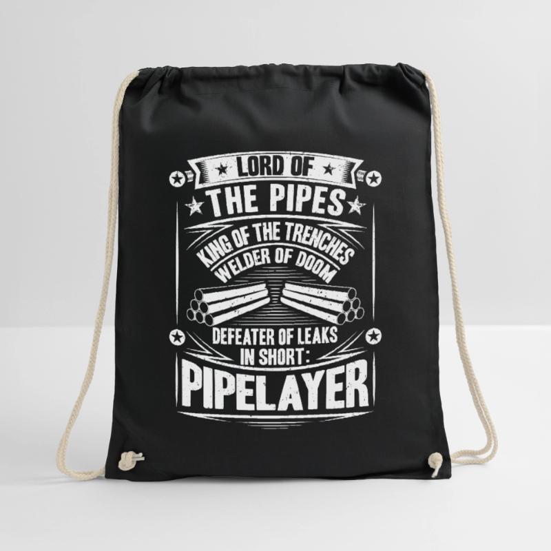 Pipeline Constructor Pipeline Construction Pipelayer Drawstring Bag