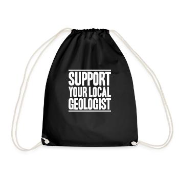 Geologie Geologe Geologist Geology Geologin - Drawstring Bag - black - Front