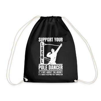 High Voltage Electrician Power Grid - Drawstring Bag - black - Front