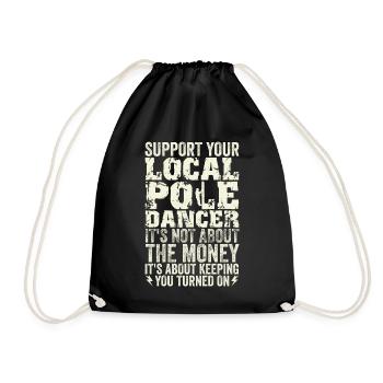 High Voltage Electrician Power Grid - Drawstring Bag - black - Front