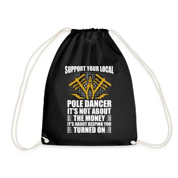 High Voltage Electrician Power Grid - Drawstring Bag - black - Front