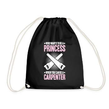 Zimmerer Zimmermann Zimmerei Carpenter Carpentry - Drawstring Bag - black - Front