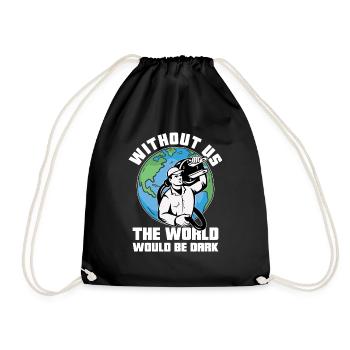 Funny High Voltage Electrician Saying Electrics - Drawstring Bag - black - Front